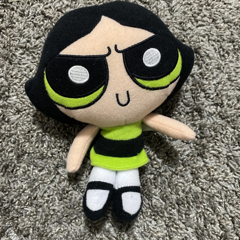 Vintage Power Puff Girls Buttercup Plush 6" Doll Toy Cartoon Network